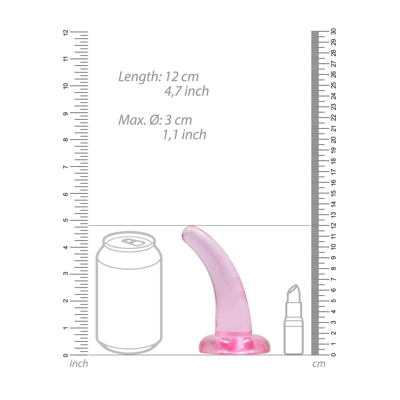 Przezroczyste dildo analne z przyssawką 11,2 cm | Wodoodporne