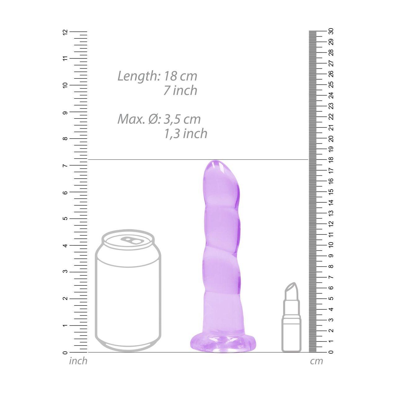 Przezroczyste dildo z przyssawką 17,2 cm – analno-waginalne | Loris.pl