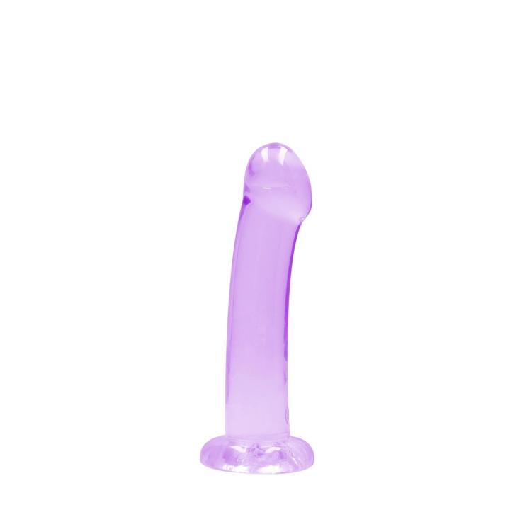 Przezroczyste dildo 17 cm z przyssawką do analu i waginy