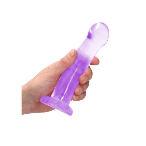 Przezroczyste dildo 17 cm z przyssawką do analu i waginy