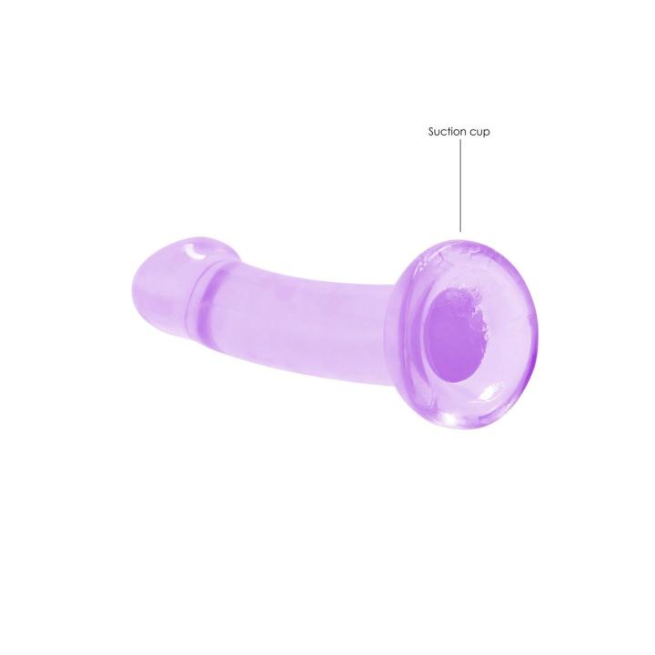 Przezroczyste dildo 17 cm z przyssawką do analu i waginy