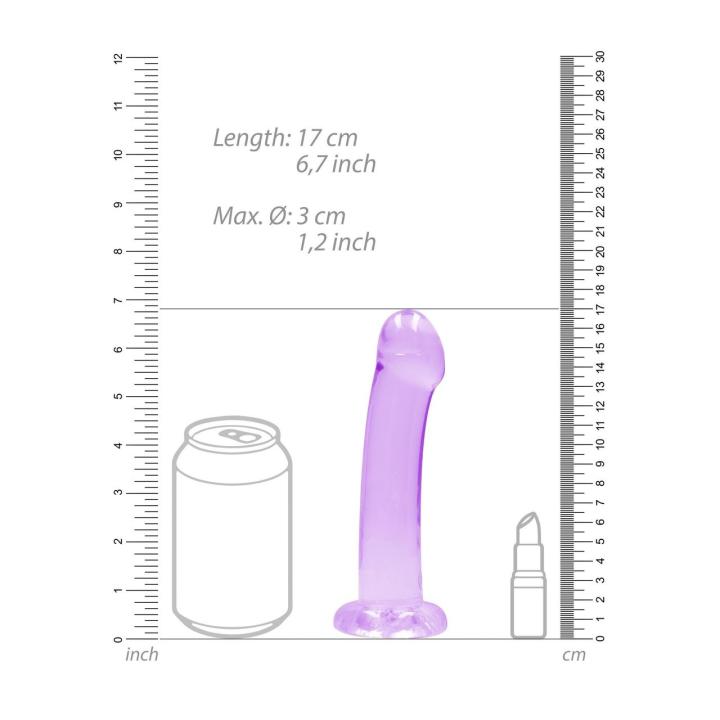 Przezroczyste dildo 17 cm z przyssawką do analu i waginy | Loris.pl