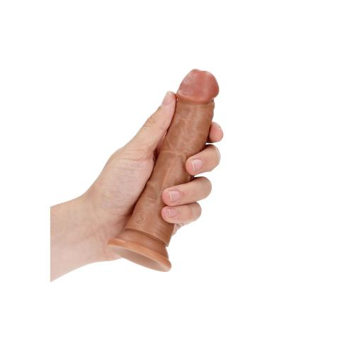 Realistyczne dildo z przyssawką 15,5 cm zakrzywione do punktu G