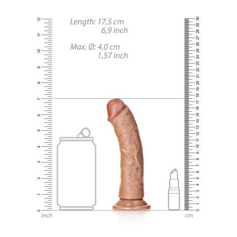 Realistyczne dildo z przyssawką 15,5 cm zakrzywione do punktu G