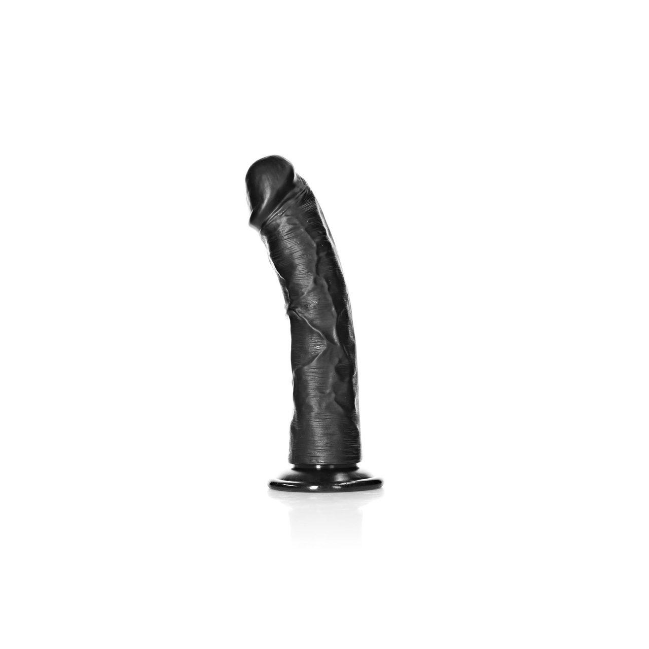 Realistyczne zakrzywione dildo z przyssawką 20,5 cm | Punkt g | Loris.pl