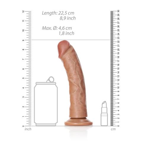 Realistyczne dildo z przyssawką 20,5 cm zakrzywione do punktu g