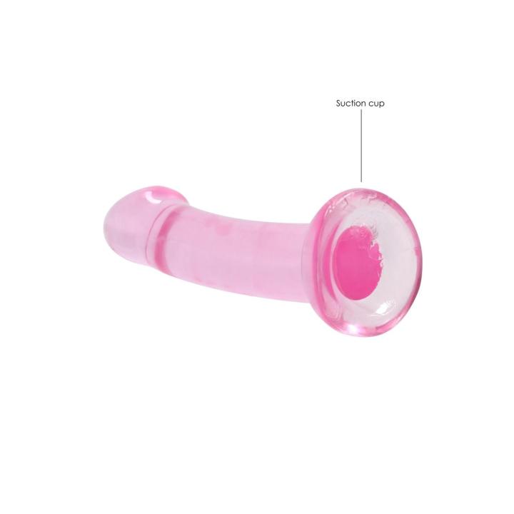 Przezroczyste dildo 17 cm z przyssawką – analne i waginalne