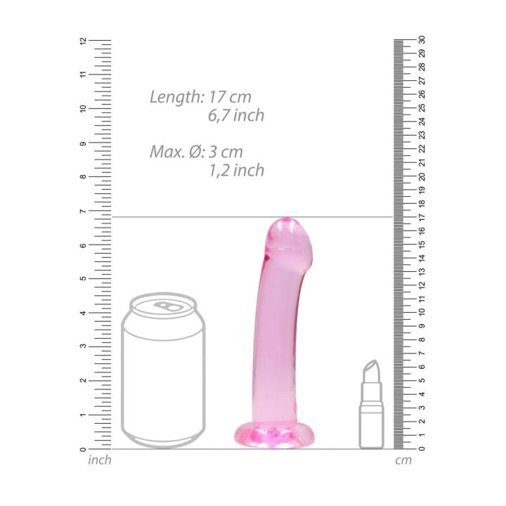 Przezroczyste dildo 17 cm z przyssawką – analne i waginalne | Loris.pl