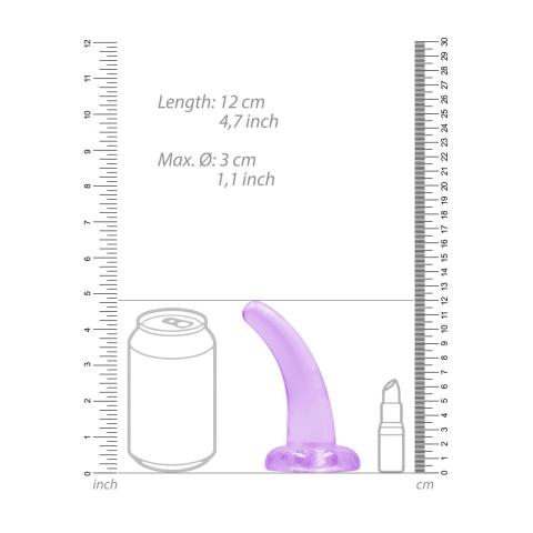 Przezroczyste dildo analne z przyssawką 11,2 cm