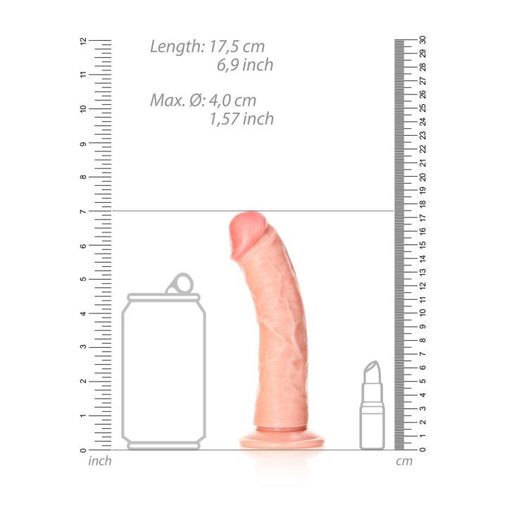 Realistyczne dildo z przyssawką 15,5 cm – zakrzywione do punktu G | Loris.pl