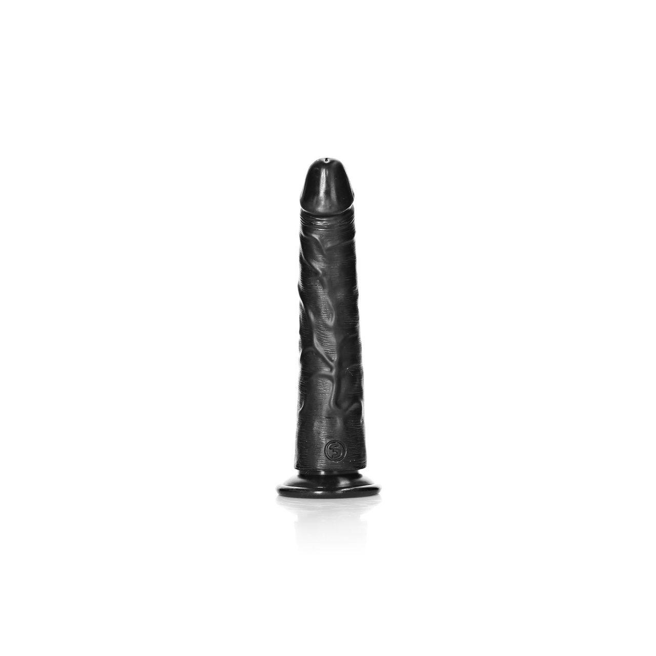 Smukłe realistyczne dildo z przyssawką 18 cm | Punkt g | Loris.pl