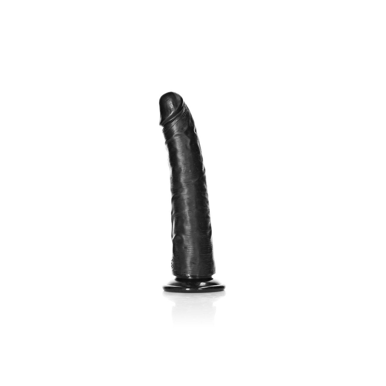 Smukłe realistyczne dildo z przyssawką 18 cm | Punkt g | Loris.pl