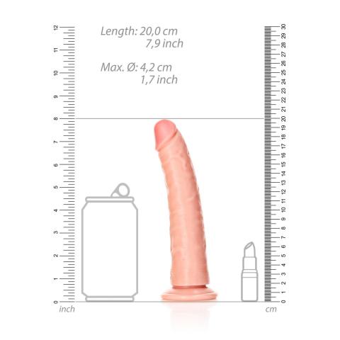 Smukłe realistyczne dildo z przyssawką 18 cm – punkt g