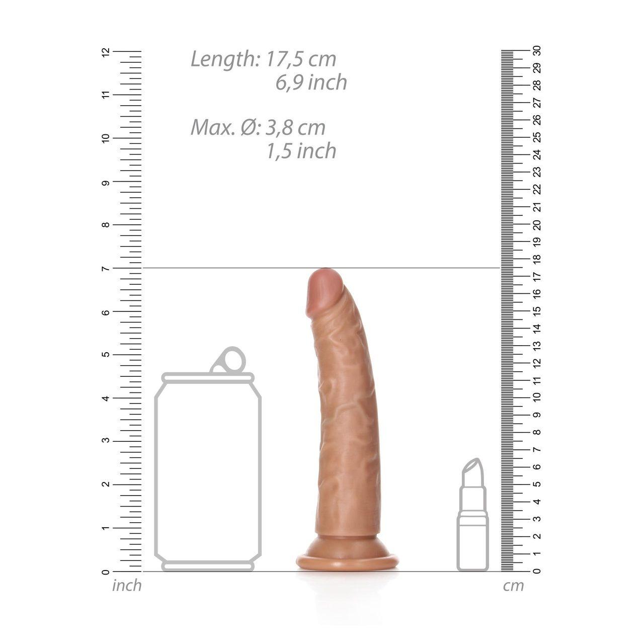Smukłe realistyczne dildo z przyssawką 15,5 cm do punktu G | Loris.pl