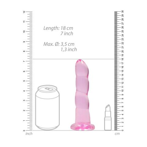 Przezroczyste dildo analne z przyssawką 17,2 cm – do waginy i anusa
