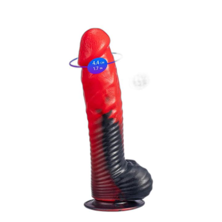 Realistyczne dildo termoreaktywne 20,3 cm z przyssawką