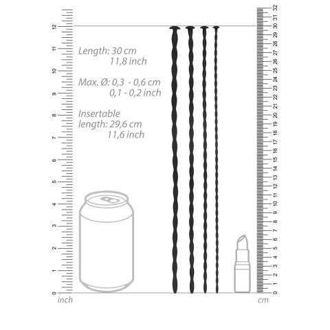 Silikonowe sondy cewkowe spiralne 4 szt 30 cm