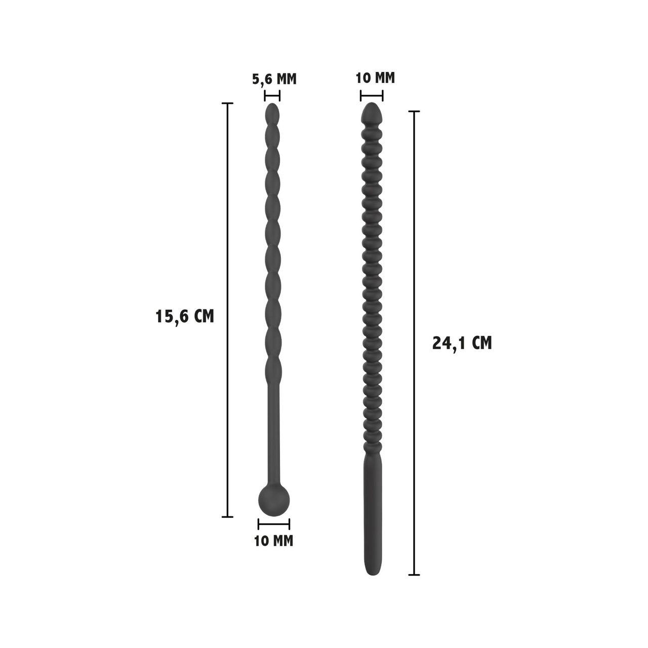 Prążkowane rozszerzacze cewki moczowej 2 szt czarne | Loris.pl