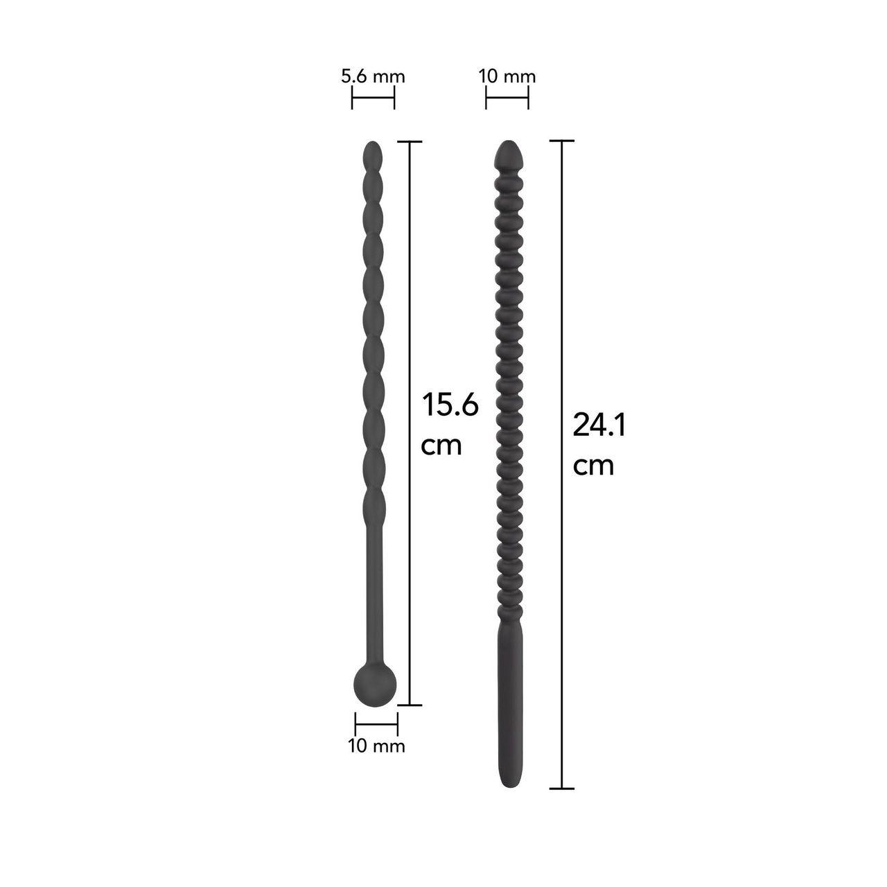Prążkowane rozszerzacze cewki moczowej 2 szt czarne | Loris.pl