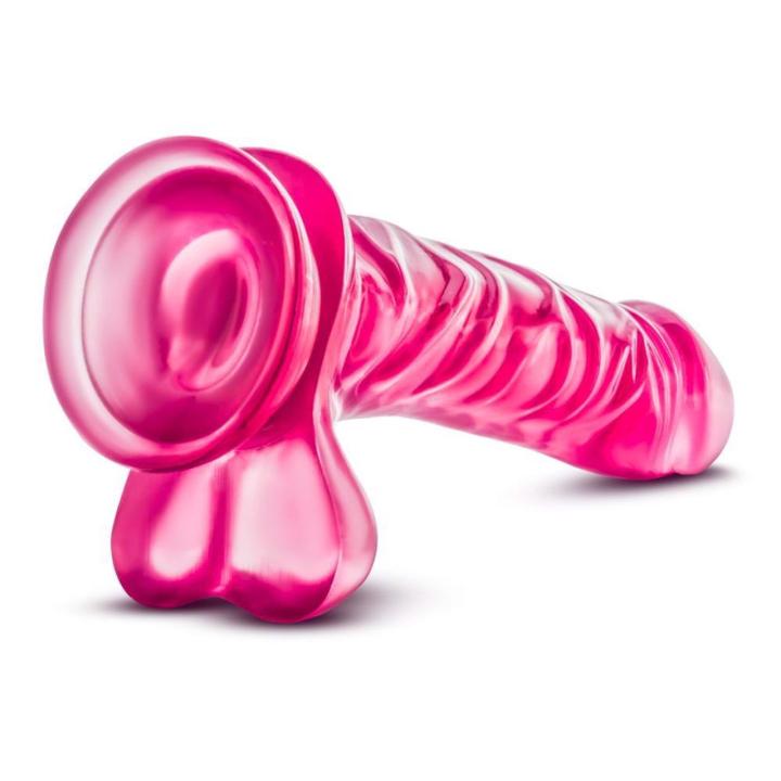 Różowe dildo żelowe z przyssawką – realistyczne doznania