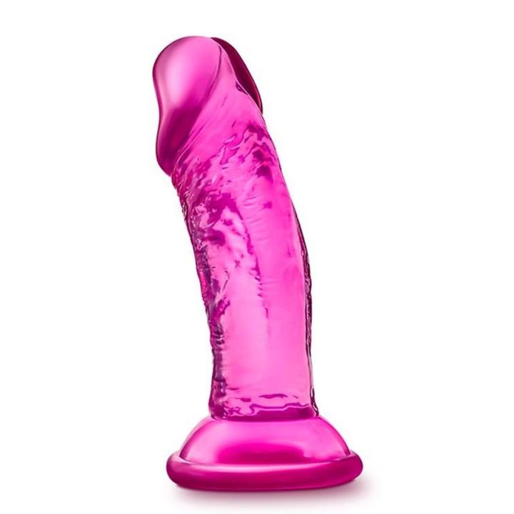 Różowe żelowe dildo 10 cm z przyssawką