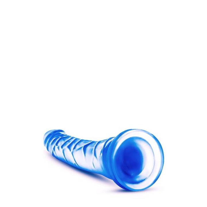 Niebieskie dildo żelowe z przyssawką realistyczne