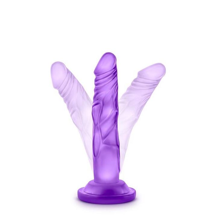 Realistyczne dildo 12,7 cm z przyssawką fioletowe | Loris.pl