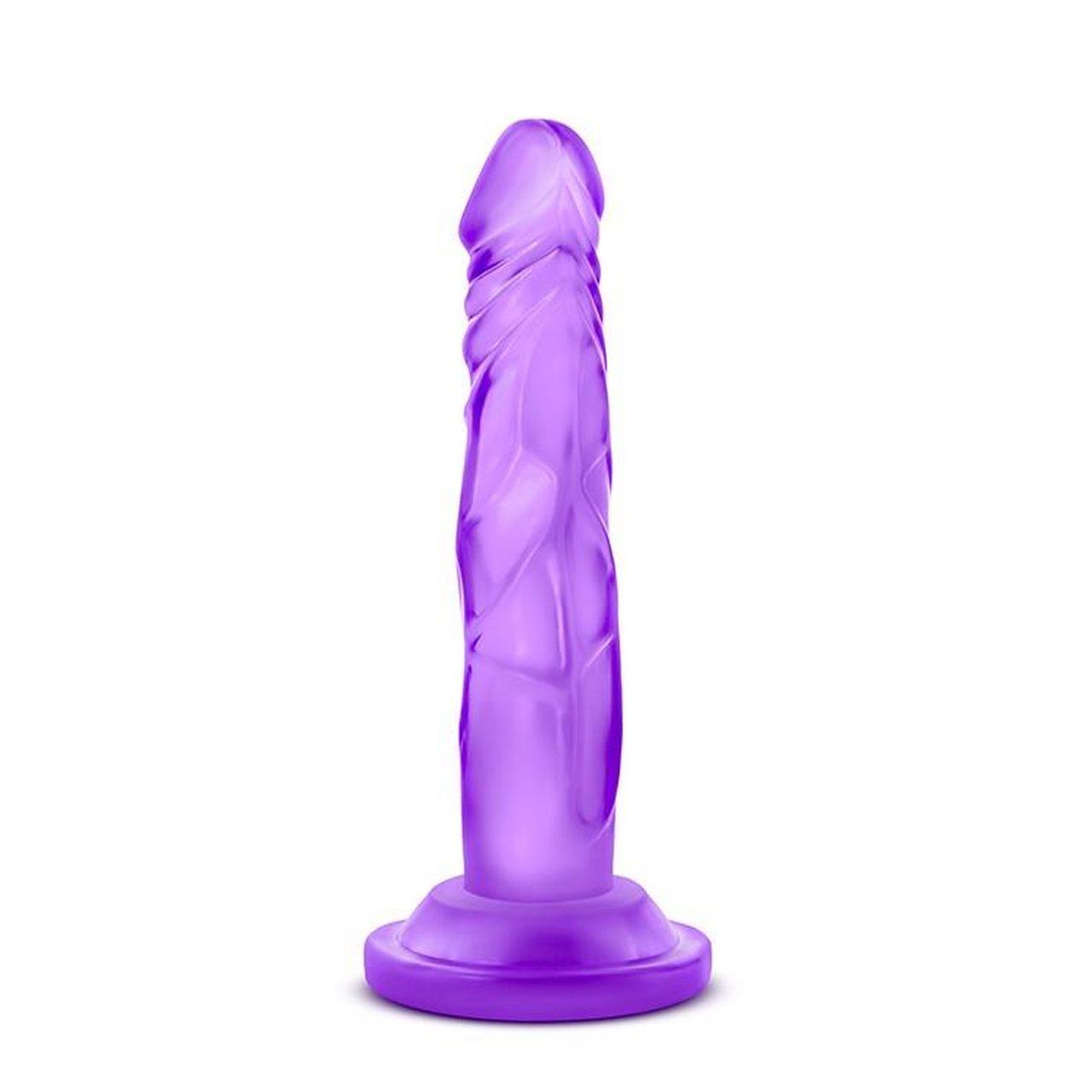 Realistyczne dildo 12,7 cm z przyssawką fioletowe | Loris.pl