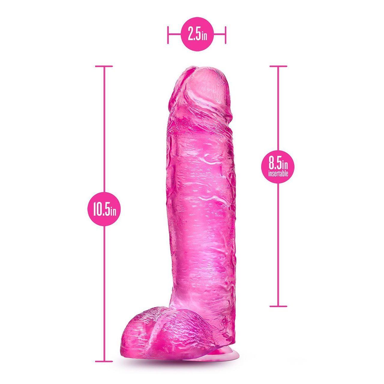 Duże dildo żelowe z przyssawką 26,7 cm – przezroczyste, punkt G i P