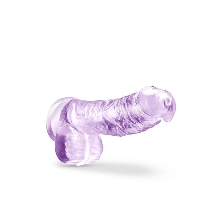 Krystaliczne dildo ametyst 15,2 cm z przyssawką