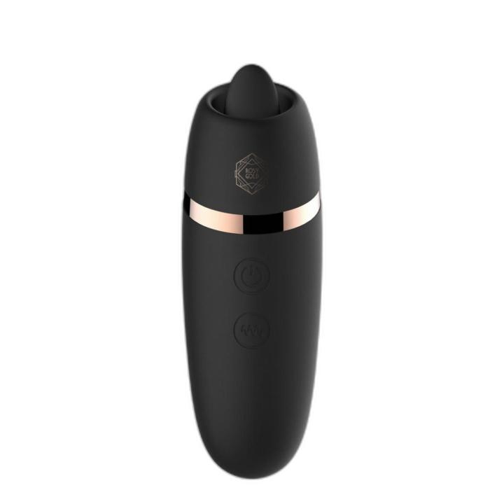 Stymulator języczkowy 2w1 z etui ładującym czarny