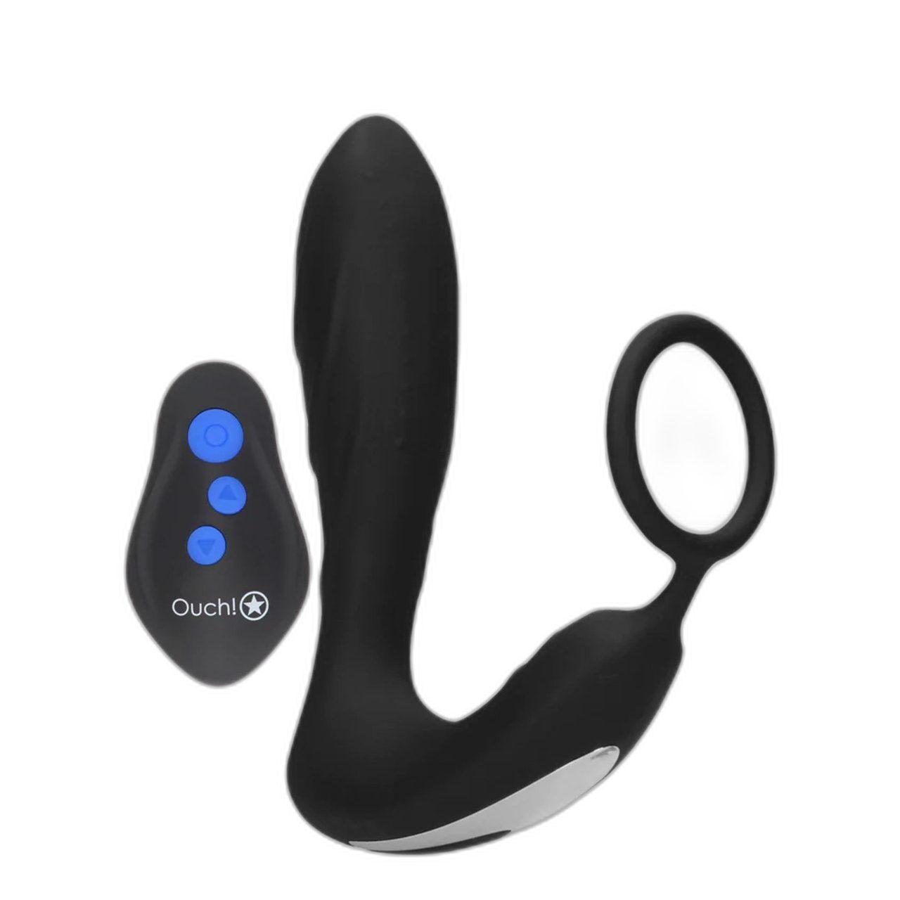 Wibrujący korek analny z elektrostymulacją i pierścieniem | Loris.pl