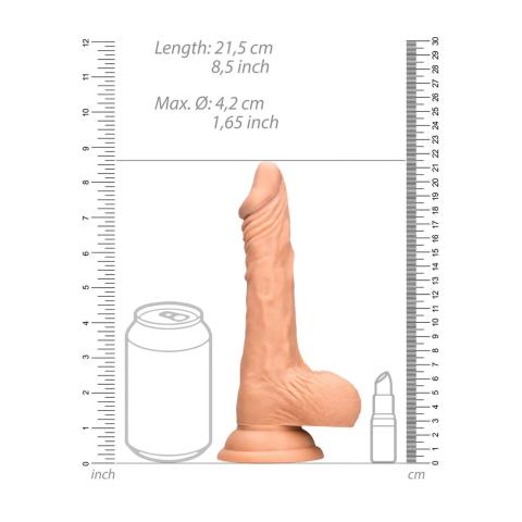 Realistyczne dildo z jądrami 20 cm – miękkie skin tpe i mocna przyssawka