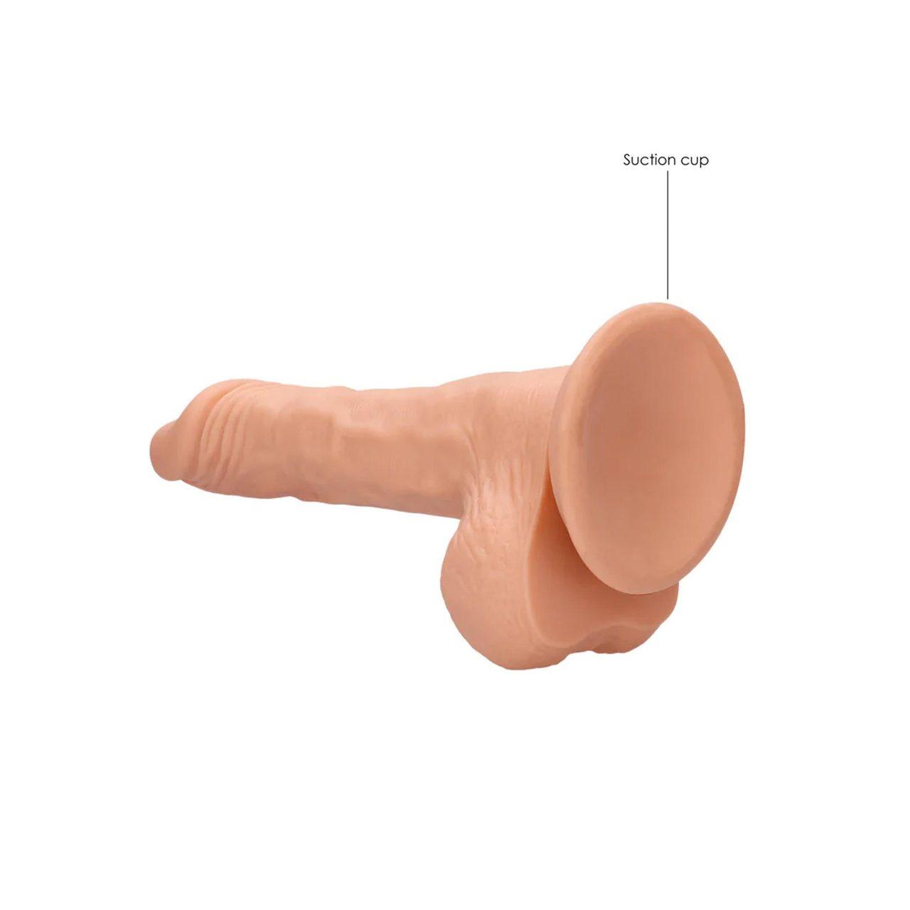 Realistyczne dildo z jądrami 20 cm – miękkie skin tpe i mocna przyssawka