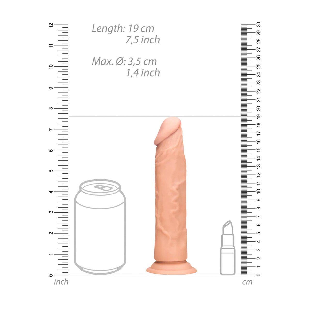 Realistyczne dildo 17 cm z przyssawką i strukturą Skin | Loris.pl