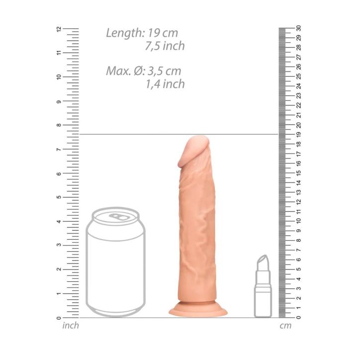 Realistyczne dildo 17 cm z przyssawką i strukturą Skin