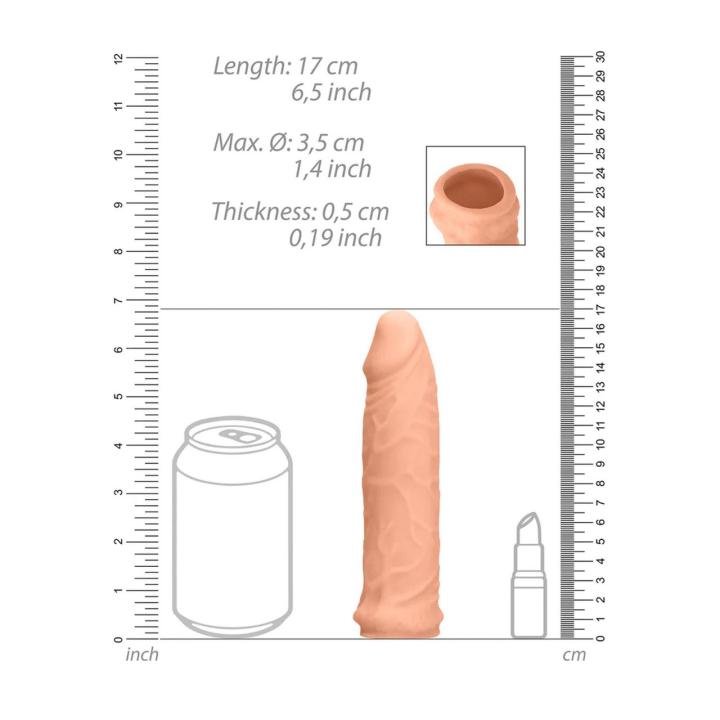 Realistyczna nakładka na penisa 16 cm Skin TPE bez ftalanów