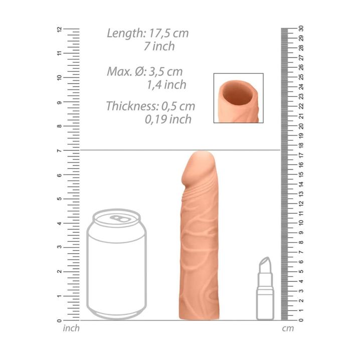 Realistyczna nakładka na penisa 17 cm Skin TPE bez ftalanów