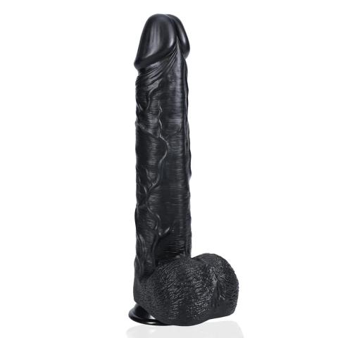Realistyczne dildo XXL 38 cm z przyssawką i uprzężą