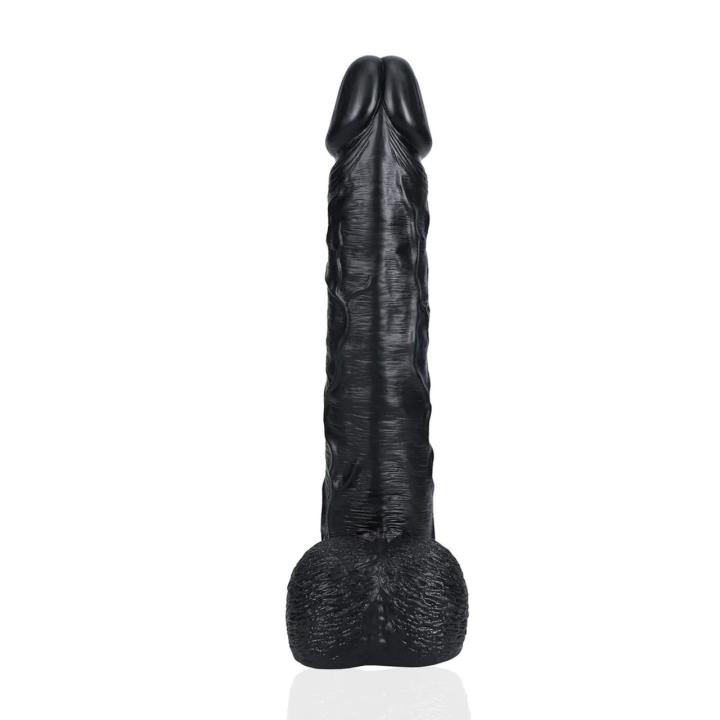 Realistyczne dildo XXL 38 cm z przyssawką i uprzężą