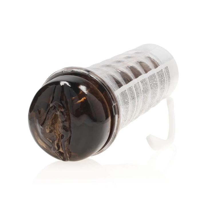 Czarny masturbator typu wagina z TPE i teksturą | Loris.pl