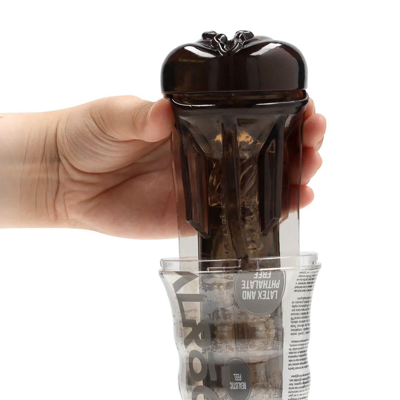 Czarny masturbator typu wagina z TPE i teksturą | Loris.pl