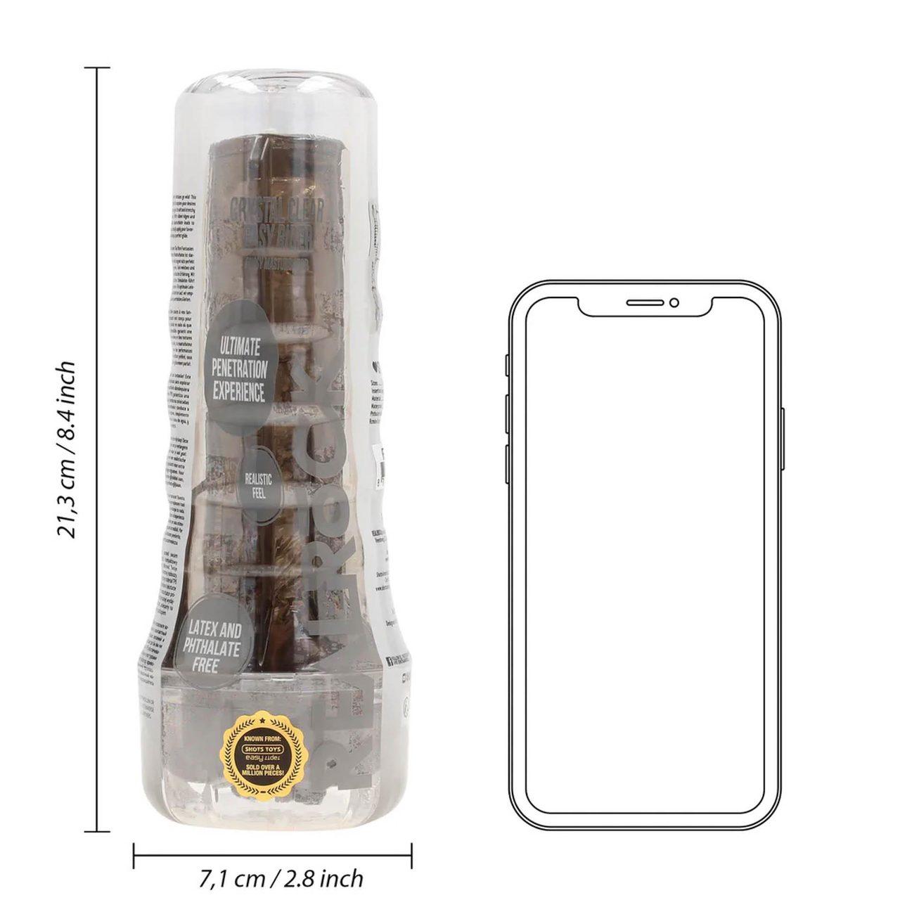 Czarny masturbator typu wagina z TPE i teksturą | Loris.pl