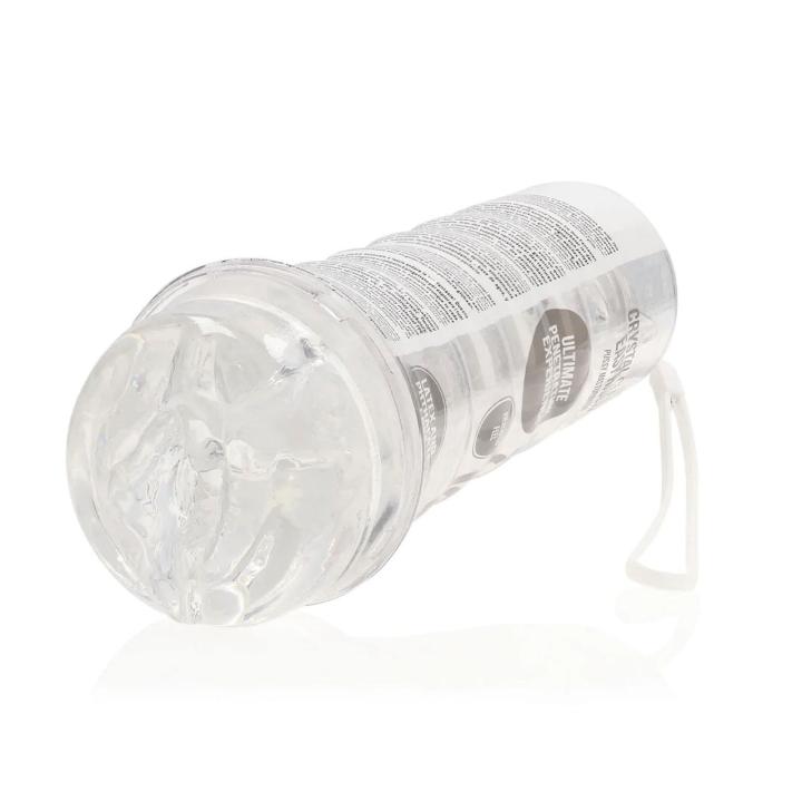 Transparentny masturbator waginalny TPE z żłobieniami | Loris.pl