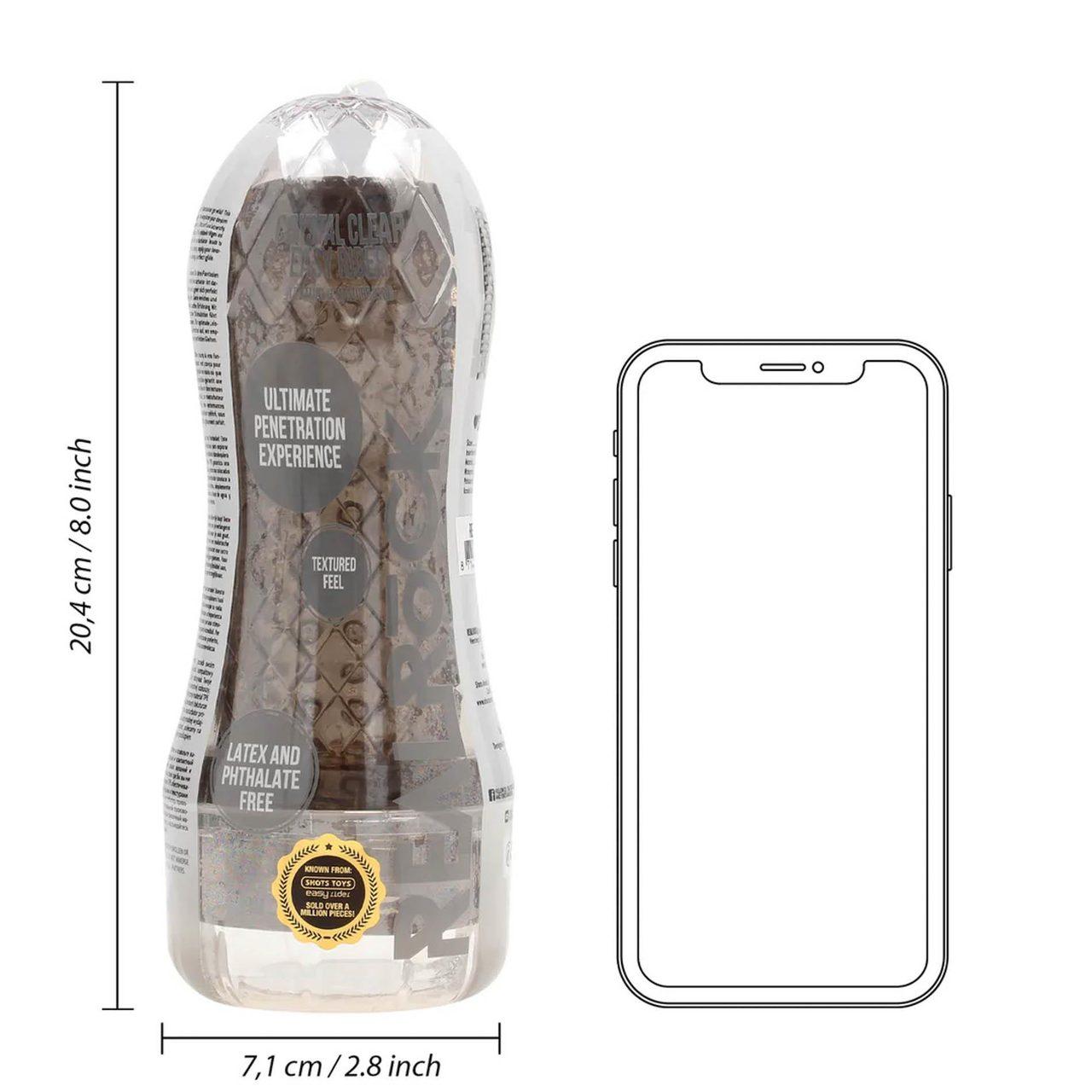 Czarny masturbator TPE z teksturą – intensywna stymulacja | Loris.pl