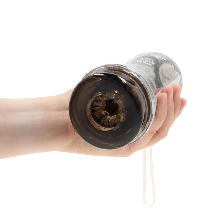 Czarny masturbator TPE z teksturą – intensywna stymulacja | Loris.pl