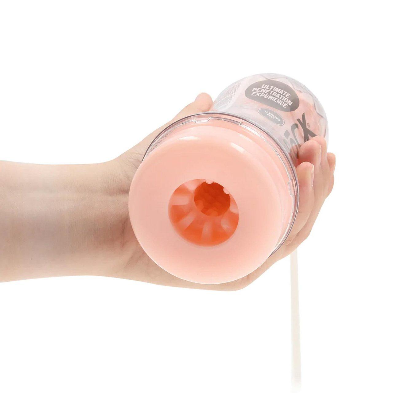 Cielisty masturbator z teksturą TPE – kompaktowy, intensywna stymulacja | Loris.pl