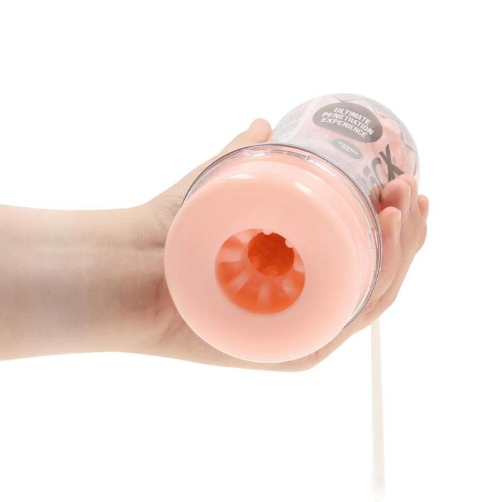 Cielisty masturbator z teksturą TPE – kompaktowy, intensywna stymulacja | Loris.pl