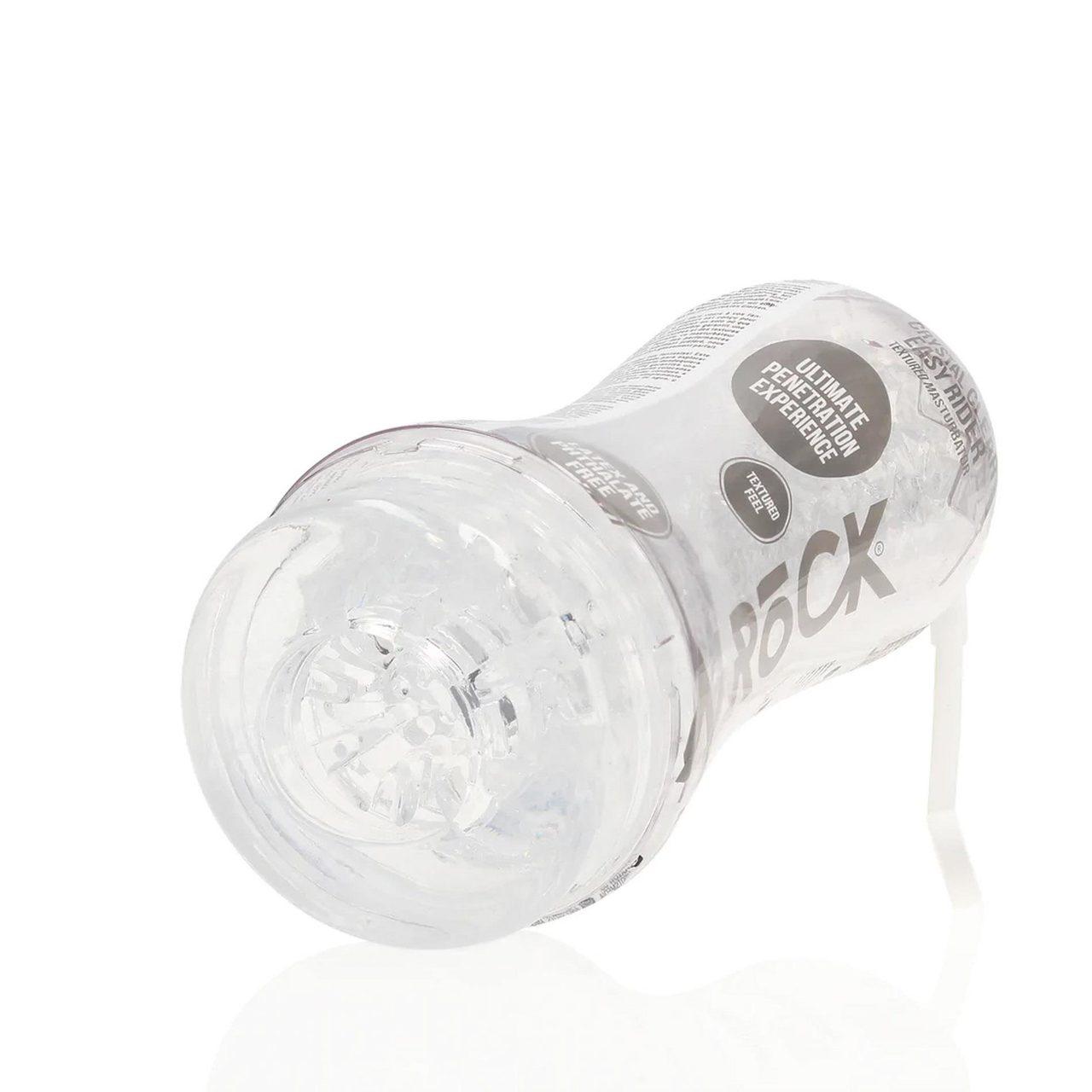 Transparentny masturbator teksturowany TPE – kompaktowa przyjemność | Loris.pl