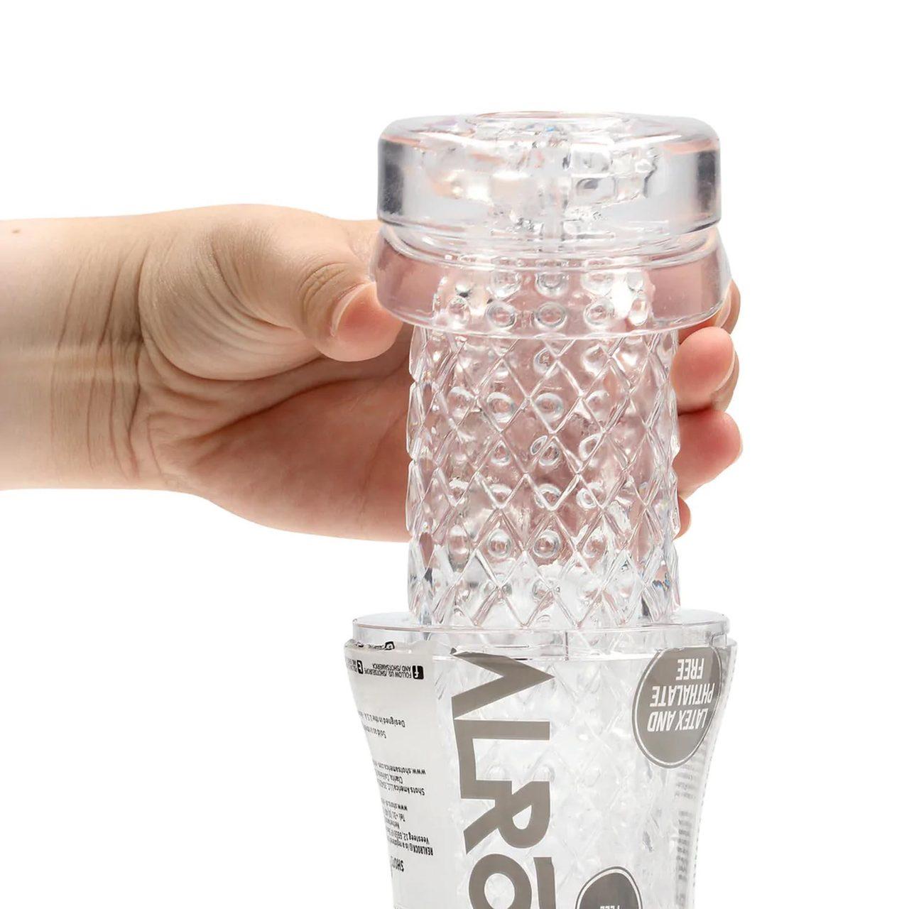 Transparentny masturbator teksturowany TPE – kompaktowa przyjemność | Loris.pl